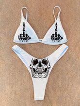 Sexy Punk-Totenkopf-Bikini-Badeanzug